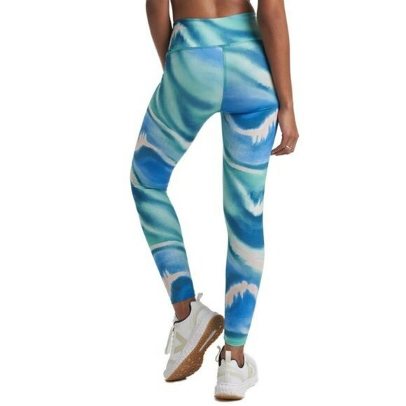 NWT SPLITS5 9 High Waist Moisture Wicking Ultra Soft Wave Print Bardot Leggings - Picture 4 of 7
